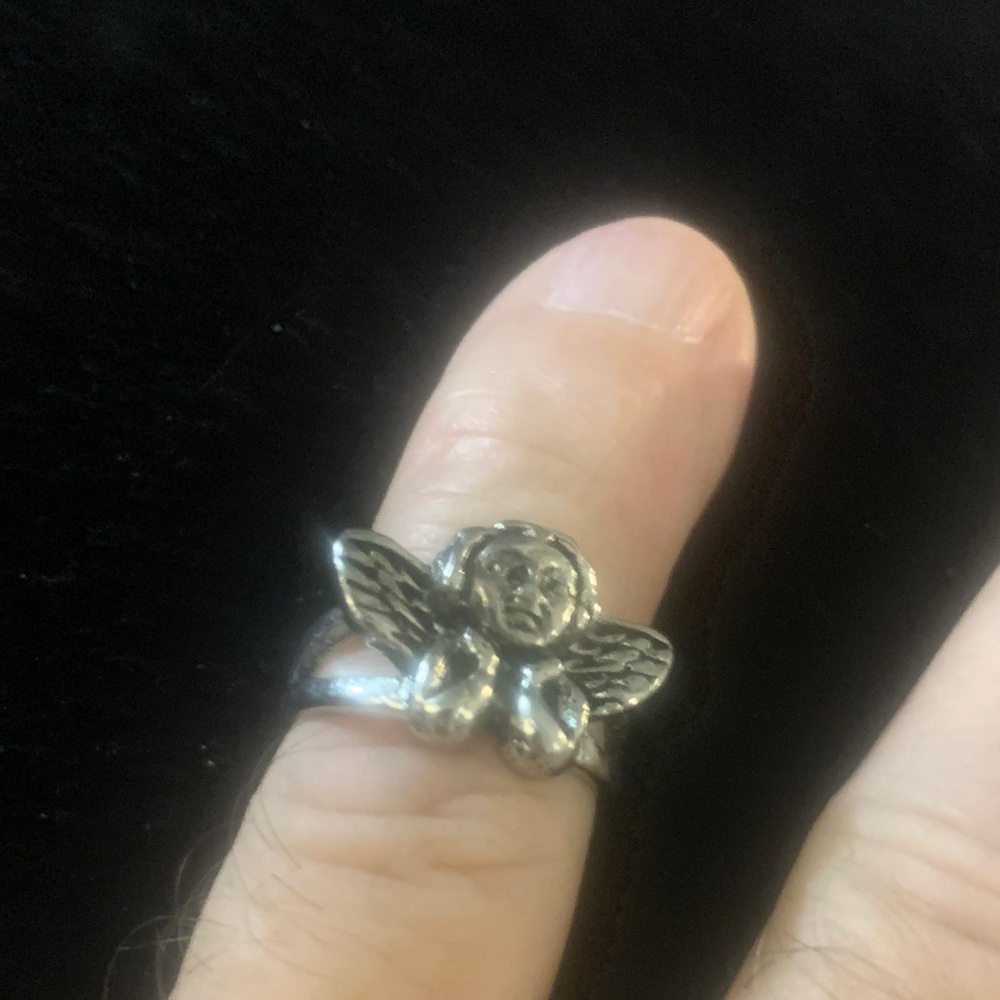 Silver Angel Wing Ring
